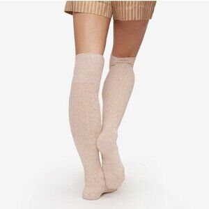 Pudus Sweater Socks Over the Knee Shoe Size 6-10 Cozy Cabin
